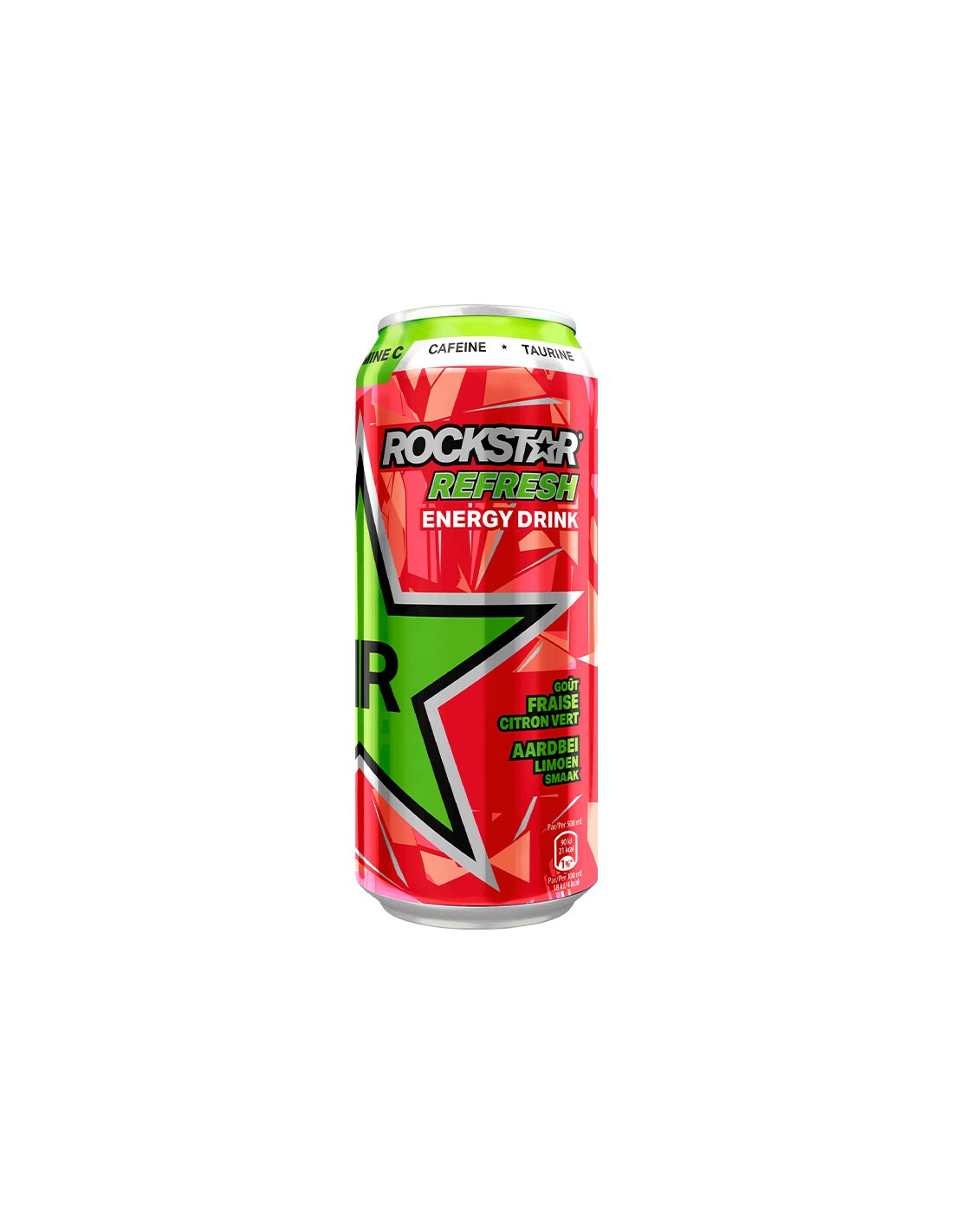 Boisson énergisante Rockstar Fraise - Citron vert - 50cl