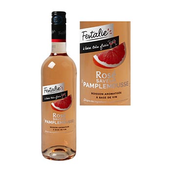 Boisson base vin rosé Festalie Pamplemousse - 7.5% - 75 cl