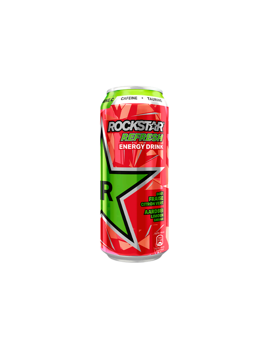 Boisson énergisante Rockstar Fraise - Citron vert - 50cl